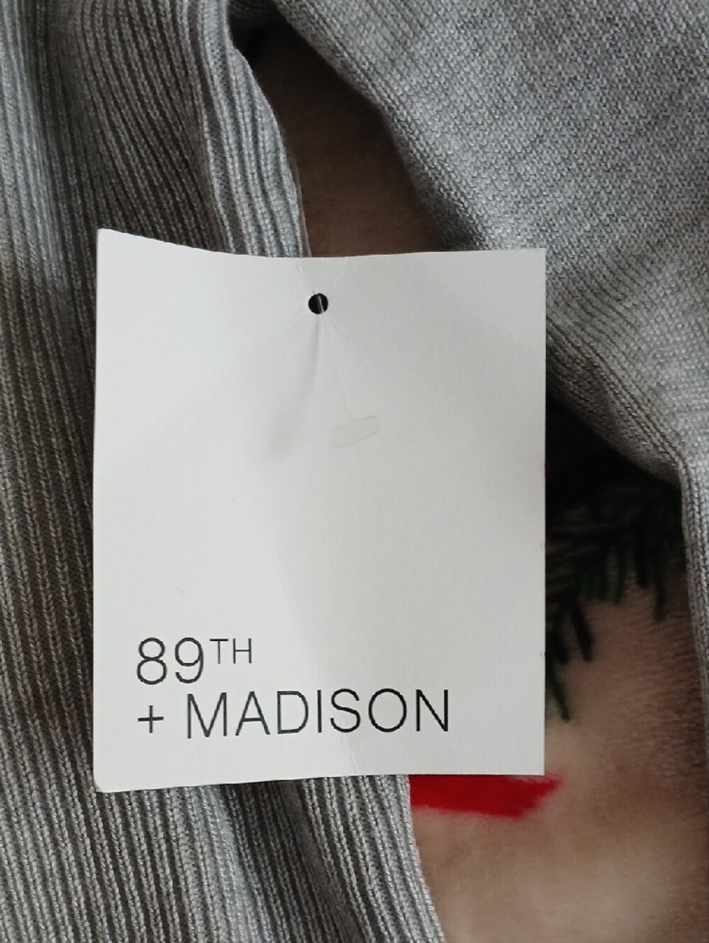 89th & Madison Silver Ribbed Open Cardigan - Picture 4 of 5